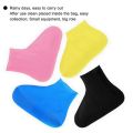 1 Pair Latex WaterProof Shoe Covers Lip-resistant Rubber Rain Boot Rain Gear Overshoes Accessories for Outdoor Rainy Day. 