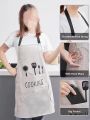 Kitchen Apron Waterproof Oil-Proof Apron For Woman Adjustable Household Cooking Bib With Pocket Hand-Wiping Clean Tool Accessory. 