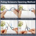 1 Set Foldable Stainless Steel Portable Mini Travel Scissors Safe Pocket Multifunctional For Travel Home Office Handmade Sewing. 