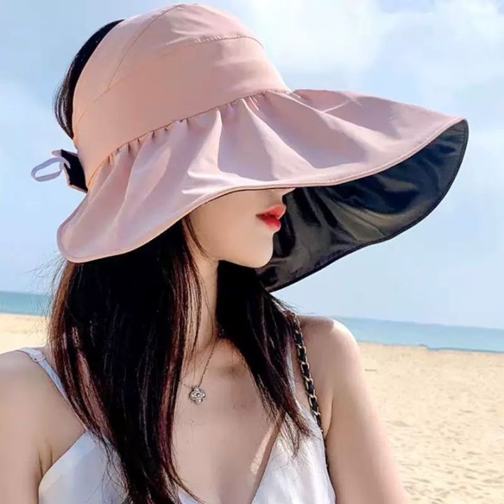 Summer%20Empty%20Top%20Wide%20Brim%20Foldable%20Sun%20Hat%20for%20Women%20Anti%20UV%20Sunscreen%20Bucket%20Hat%20Female%20Outdoor%20Hiking%20Fishing%20Beach%20Caps%20-%20Image%203