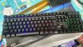 AMC Tech K23 Gaming Rainbow Lighting Keyboard – Vibrant Backlit Gaming Keyboard with Ergonomic Design for PC, Laptop, and Console. 