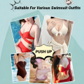 Invisible Bikini Self-Adhesive Thickened Inserts Waterproof Bra Cute Strapless Triangle Silicone Breast Pads Lift Push-Up. 