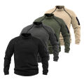 Men's Outdoor Fleece Jacket Clothes Warm Zippers Pullover Men Windproof Coat Thermal Hiking Sweatshirt.