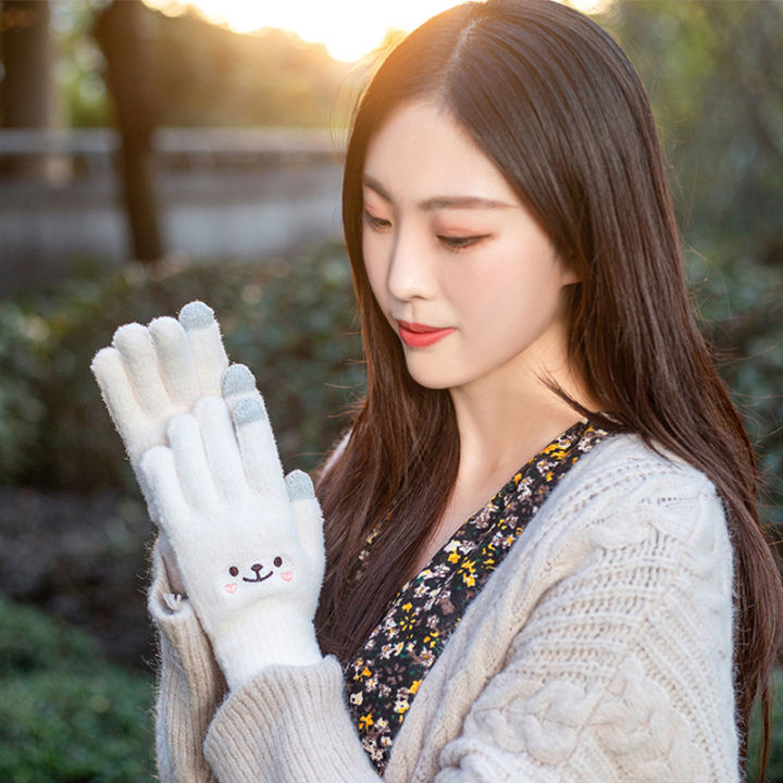 Kawaii%20Gloves%20Female%20Cute%20Cartoon%20Embroidered%20Bear%20Touchscreen%20Gloves%20Autumn%20Winter%20Warm%20Women%20Shopping%20Knit%20Gloves%20Soft%20Gloves%20-%20Image%202