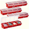 1Pc/2Pcs Multi-Compartment Organizer Box For Screws & Small Parts - Durable Plastic Hardware And Jewelry Storage Case. 