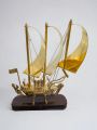 Table Decor Wooden Brass San Felipe Ship Luxurious Decorative Ship Figurine 13 Inch. 