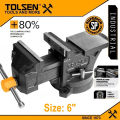 TOLSEN 6" Bench Vice Ultra Large Swivel Base w/ Anvil Arc Anvil Design Bench Vise Model: 10806. 
