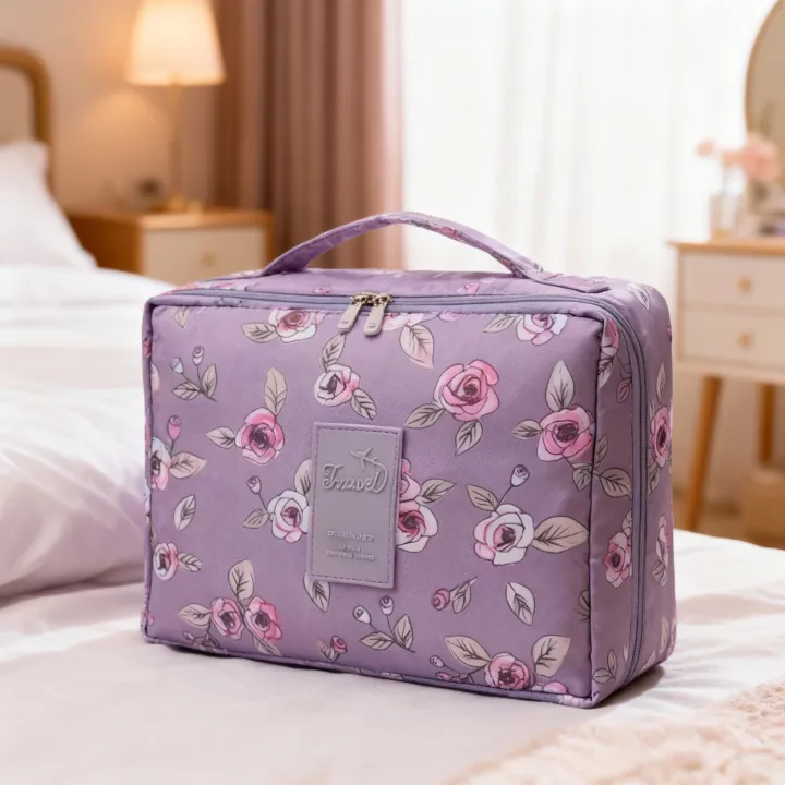 Travel%20Makeup%20Bag%20-%20Large%20Cosmetic%20Organizer%20Case%20for%20Women%20and%20Girls%20-%20Light%20Purple%20AOP%20Design%20-%20Image%203