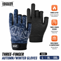 Kingdom Winter Fishing Gloves L XL XXL Outdoor 3-Finger Cut Men'S And Women'S Non-Slip Cycling Running Sports Fishing Apparel.