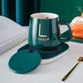 Smart Ceramic Coffee Mug with Warmer – Heat-Preserving Cup for All-Day Warmth. 