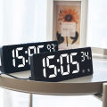 Voice Control Digital Alarm Clock Temperature Dual Alarm Snooze Desktop Table Clock Night Mode 12/24H LED Clock Watch Desk Clock. 