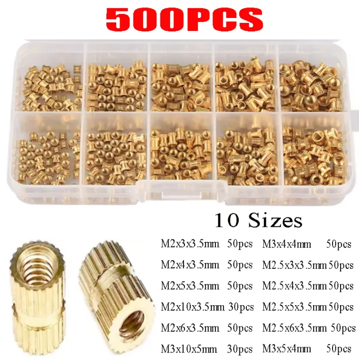 M2%20M2.5%20M3%20M4%20M5%20M6%20M8%20M10%20Brass%20Threaded%20Insert%20Nut%20Kit%20Hot%20Melt%20Heat%20Knurled%20Embed%20Injection%20Copper%20Insertnut%20for%203D%20Print%20-%20Image%207