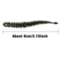 12Pcs Micro Leech Slug Jigging Fishing Bait Worms 7.5cm 1.6g Drop Shotting Jig Head Soft Lures Fly Fishing Silicon Fishing Lure. 
