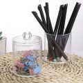 1/2/3 Pack Plastic Cotton Swab Ball Pad Holder, 10 Oz Bathroom Organizer, Qtip Apothecary Jar Clear Container Dispenser. 