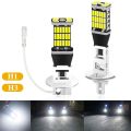 2PCS LED Fog Light H1 LED H3 LED 4014 Chips 45SMD Lamps Bulb Lens 12V Car Bulb Lamps Super Bright Driving DRL Auto Lamp.