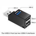 USB 3.0 HUB Adapter Extender Mini Splitter Box 1 to 3 Ports High Speed USB 2.0 For PC Laptop U Disk Card Reader. 