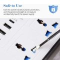 GKK Smart Universal Extension Board Multi Power Plug With 6 Power Sockets + 3 USB Ports Plug + 1 Type C For Electronics Mobile Charging Adapter With 1.8 Meter Heavy Duty Copper Wire White, Mobile Extension, USB Extension board, Extension Lead. 