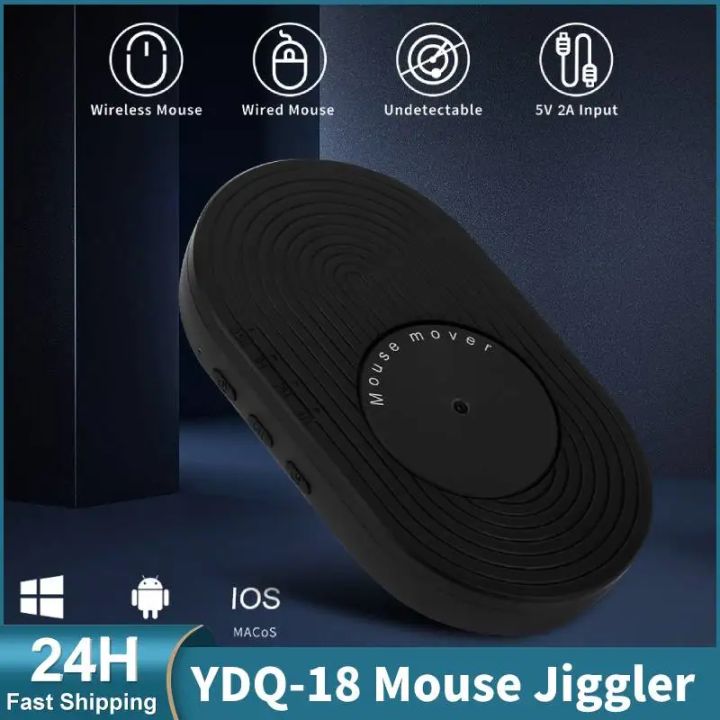 USB Mouse Jiggler with Button Adjustable Mouse Mover Wired Wireless ...