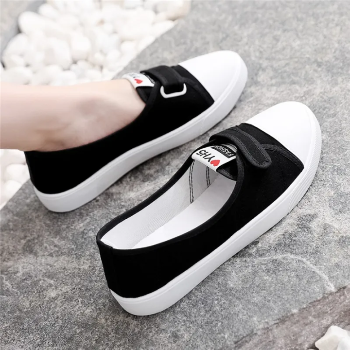 women cute sweet round toe comfort anti skid student school shoes lady casual black spring flats fashion white cool shoes b552