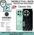 TECNO CAMON 30S Back 360 Protection skin wrap with sides and camera protection premium quality skin wrap full cover wrap sheet for tecno camon 30 s. 