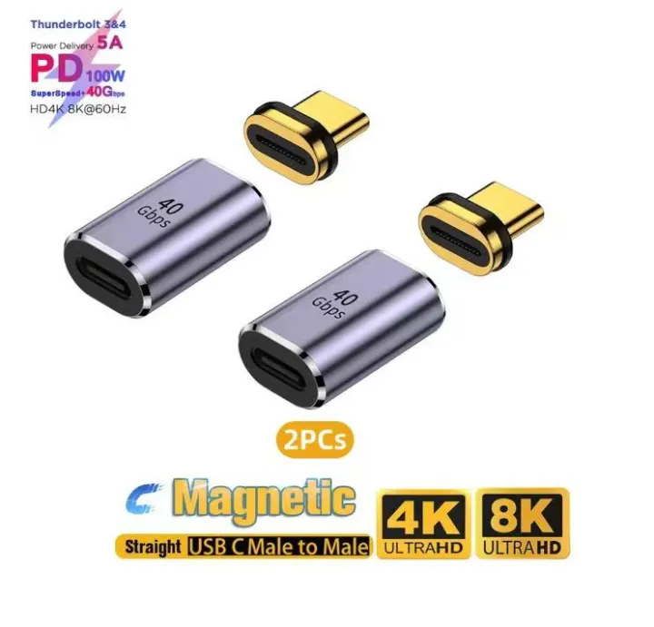 USB4.0%20Thunderbolt3%20Magnetic%20Adapter%20USB%20C%20To%20Type%20C%2040Gbps%20100W%20Fast%20Charging%20Magnet%20Converter%20Cable%208K@60Hz%20USB%20Type%20C%20Adapter%20-%20Image%207