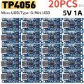 1-20PCS Type-c/Micro/Mini USB 5V 1A 18650 TP4056 Lithium Battery Charger Module Charging Board With Protection Function Li-ion. 