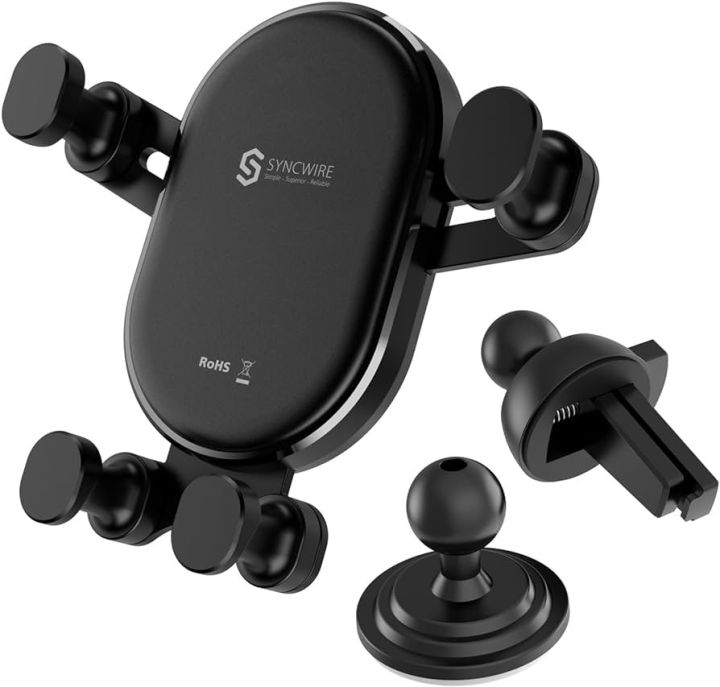 Syncwire Car Phone Holder Gravity Mobile Phone Holder Auto Lock 360° Rotation Universal Air Vent Car Cradle Phone Mount for iPhone 14 13 12 11 Pro Max X 8 7 6 SE 2020 Galaxy S22 S21 S9 HTC Sony Huawei