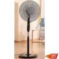 SAIKON SKFS1566 Stand Fan 5 Blade Black Body With Timmer 01 year Company Warranty. 