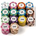 1pc Poker Chips 14g Casino Coins Multi-denomination Gambling Chips Texas Table Games for Casinos Chips Party Entertainment. 