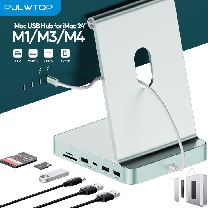 PULWTOP%20USB%20C%20Hub%20For%20iMac%2024%20Inch%202021%202023%202024%20With%20USB%20C%20And%20USB%20A%2010Gbps%20SD%20TF%20M2%20SSD%20Expansion%20Slot%20-%20Image%207