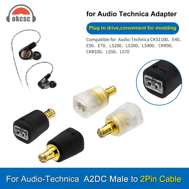 OKCSC%20Headphone%20Connector%20A2DC%20Male%20to%20MMCX/0.78mm%202%20pin%20Female%20%20Adapter%20for%20Audio%20Technica%20ATH-LS70iS%20ATH-LS200iS%20Headphones%20-%20Image%204