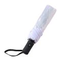 Transparent Folding Automatic Umbrella Men Ripple Edge Black Business Rain Umbrella Summer Women Sun Windproof Parasol. 