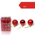 24pcs 3cm Glitter Christmas Ball Ornament Hanging Bauble Ball Gold Pink Champagne Christmas Tree Decorations New Year Gift. 