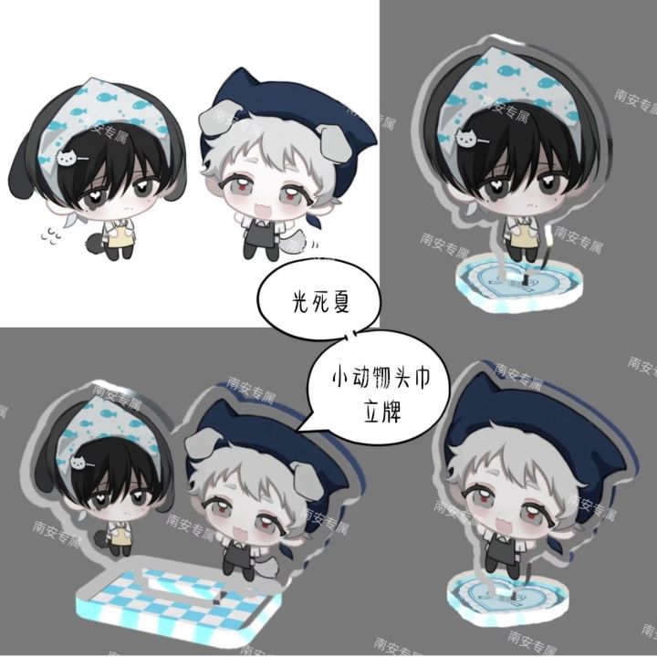 Mini 3pcs/set Anime The Summer Hikaru Died Tsujinaka Yoshiki Acrylic Stand Figure Plate Desk Decor Collection Ornament Accessori