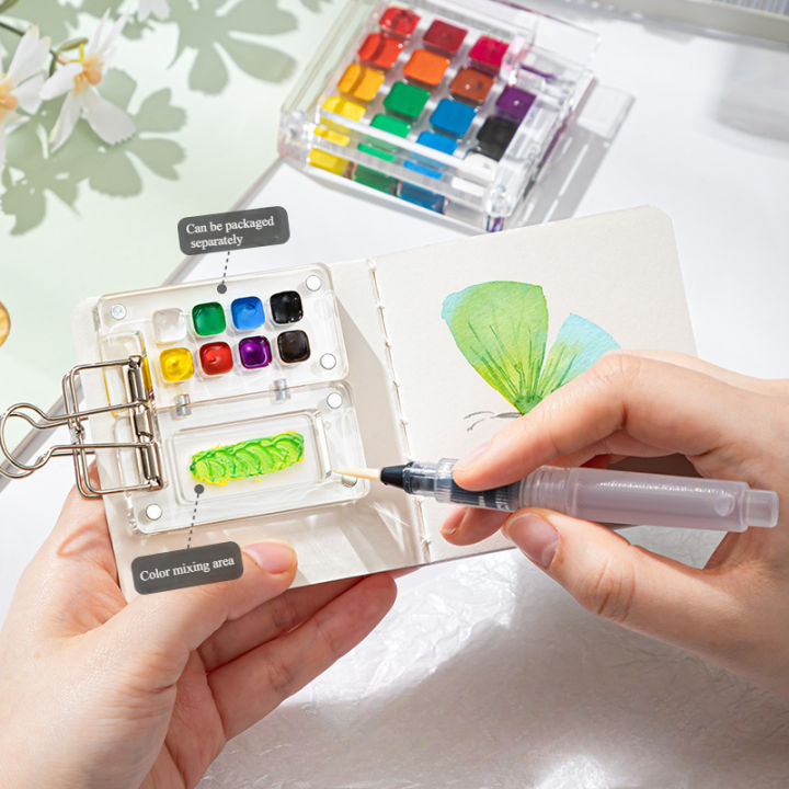 Portable%20Mini%20Watercolor%20Palette%20Set%20with%20Travel%20Sketchbook,%20Mixed%20Color%20Acrylic%20(PMMA)%20Paint%20Box%20for%20On-the-Go%20Art%20Creation%20-%20Image%202