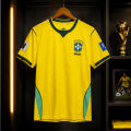 Brazil FIFA World Cup Jersey – Classic Yellow Football Fan Kit (A+ Grade Fabric). 
