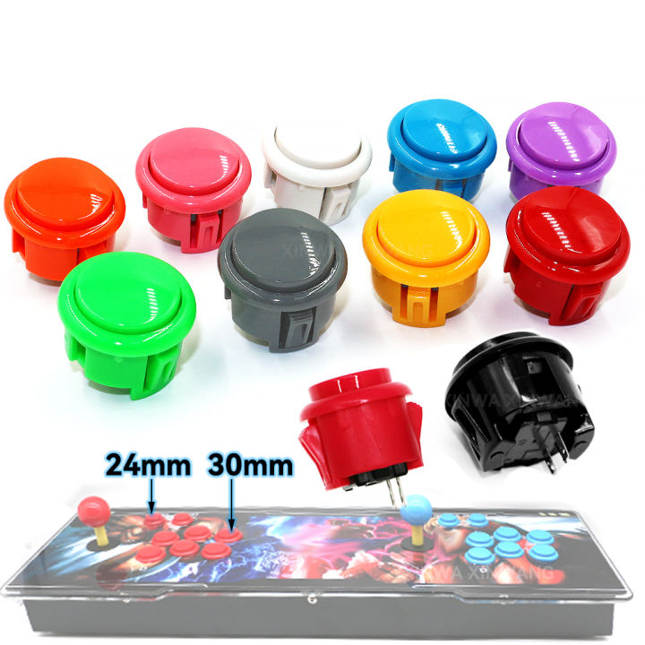 10Pcs 24mm 30mm Arcade Push Button Microswitch For Copy Sanwa Hitbox ...