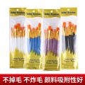 piece oil paint brush set plastic rod art painting watercolor gouache painting brush oil paint brush set. 