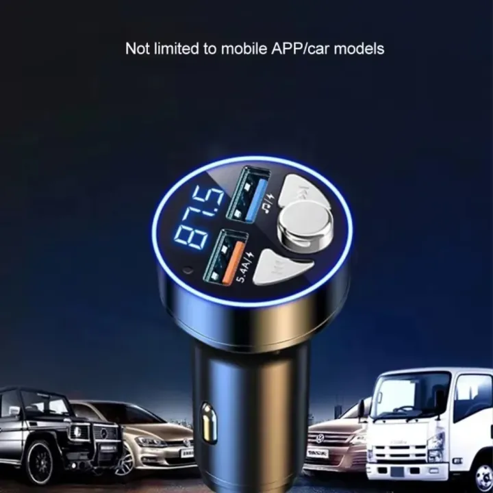 Car%20Bluetooth%20Transmitter%205.4A%20Dual%20USB%20Fast%20Charging%20Car%20Charger%20MP3%20Player%20Hands-Free%20Call%20Voice%20Navigation%20FM%20Radio%20Adapter%20-%20Image%205