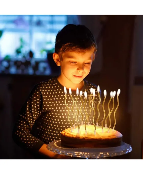 (Pack%20of%206)%20Happy%20Birthday%20Spiral%20Candle%20with%20Holder%20for%20Cake%20-%20Champaign%20Gold%20-%20Image%207