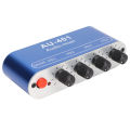 Mini Stereo Mixer 4 in 1 Out Volume Adjustment 3.5mm Sound Selector Amplifier for PC Laptop Headphone Sound Mixer Selector.