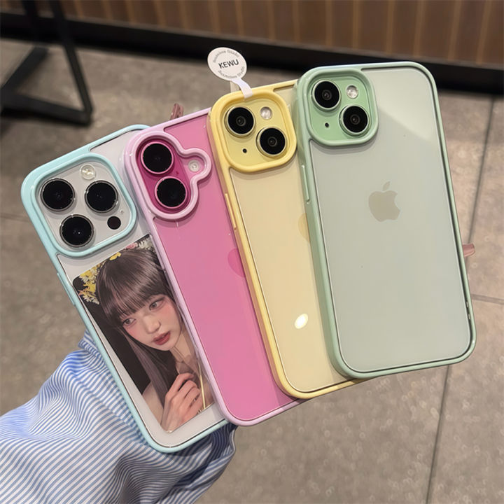 Luxury Clear Candy Color Case For iPhone 17 Air 16 15 14 13 12 Pro Max ...