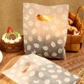 50/100Pcs Daisy Flower Gift Bags With Plastic Handle, Packaging Bags, Perfect for Mother's Day Wedding Birthday Party Holiday.