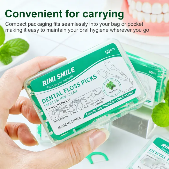 RIMI%20SMILE%2050/100/150Pcs%20Ultra%20Fine%20Mint%20Dental%20Floss%20Sticks%20Portable%20Box%20Easy%20Carry%20Teeth%20Cleaner%20For%20Daily%20Life%20Travel%20-%20Image%204