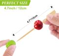 50/100pcs Bamboo Skewers Cocktail Picks for Appetizers Wooden 4.7 IN Sandwich Hamburger Skewers Disposable Fruits BBQ Food Forks. 