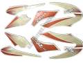 Tvs Star City Old Model Red Bike Complete Sticker Kit. 