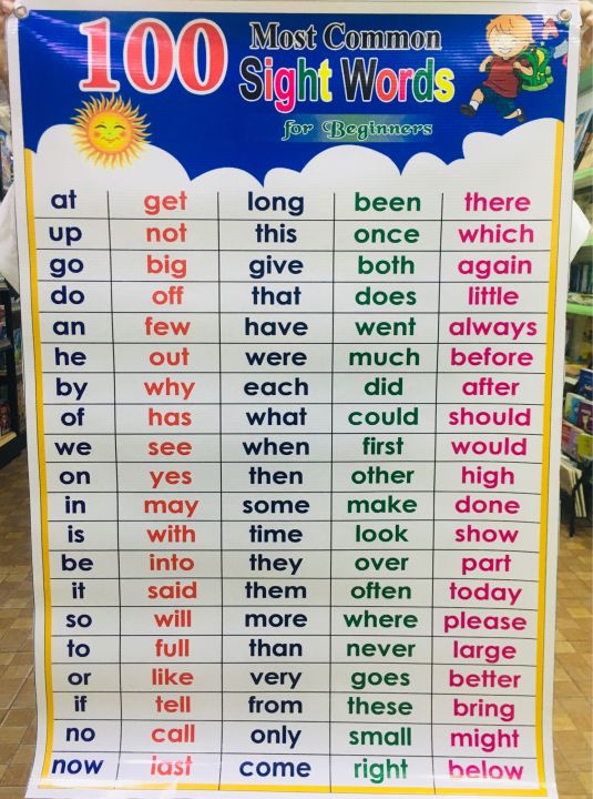 100 most common sight word vinyl