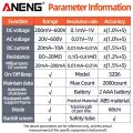 ANENG SZ06 Smart Digital Multimeter 2000 Count 600V AC/DC Voltage Meter 10A DC Current Ohm Resistance Diode Measuring Test Tools. 