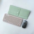 Storage Bag for K380 PU Leather Wireless Keyboard Sleeve Portable Keypad Pouch Dustproof Anti-Shock Protective Case.