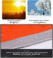 water proof tarpal double coated,high quality 100% water proof pvc tarp double coated orange/silver for shelters and outdoor useage with free 10 meter strong cotton rope  for tie the tarp. 